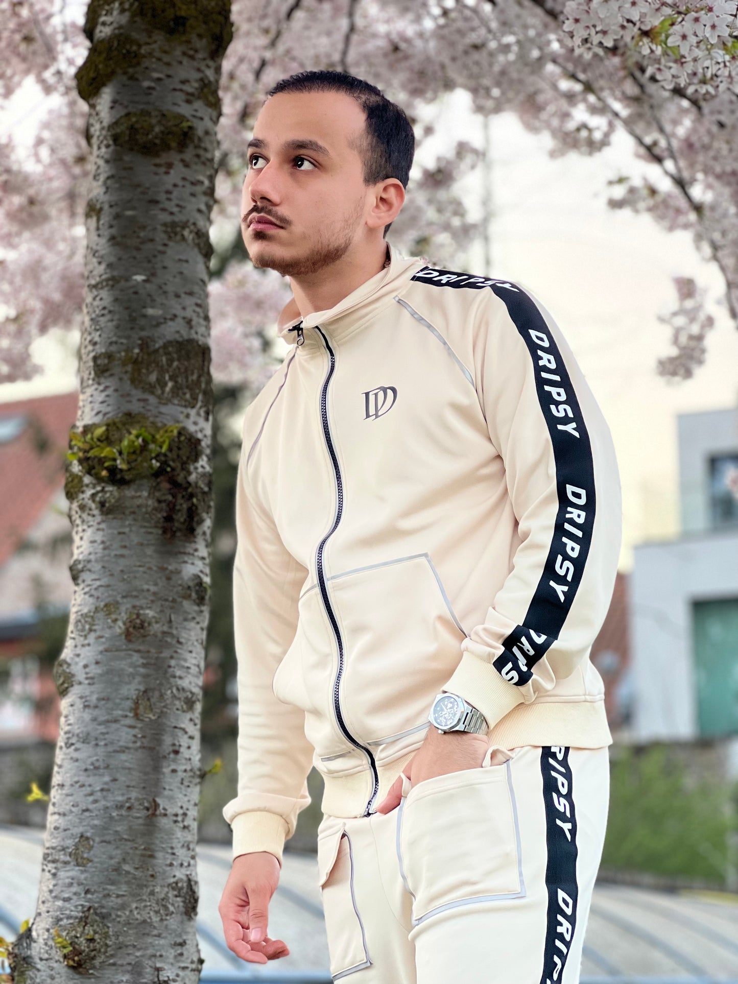 The Double D Beige Tracksuit Set